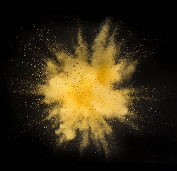 Έκρηξη Έγχρωμης Σκόνης Που Απομονώνεται Μαύρο Φόντο Αφηρημένο Χρώμα Φόντου — Φωτογραφία Αρχείου