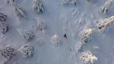 Karayak Walker kış orman içinde hava geçişi