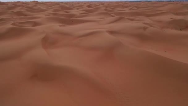 砂漠の砂丘の航空映画のような映像 — ストック動画