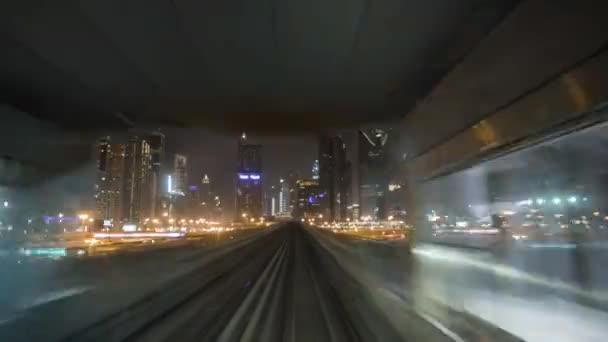 Dubai Birleşik Arap Emirlikleri Ocak 2019 Gece Zaman Atlamalı Dubai — Stok video