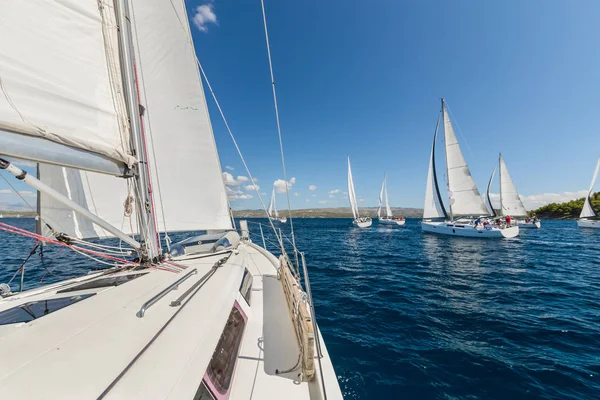 Regatta Jachten Zeilwedstrijd Zomer Sport Recreatie Activiteiten — Stockfoto