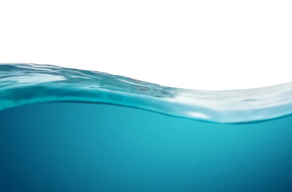 Ola de agua aislada sobre fondo blanco — Foto de Stock