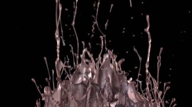 Dans renkleri süper yavaş hareket siyah arka planda izole şekiller. Yüksek hızlı sinema kamera, 1000 FPS çekildi