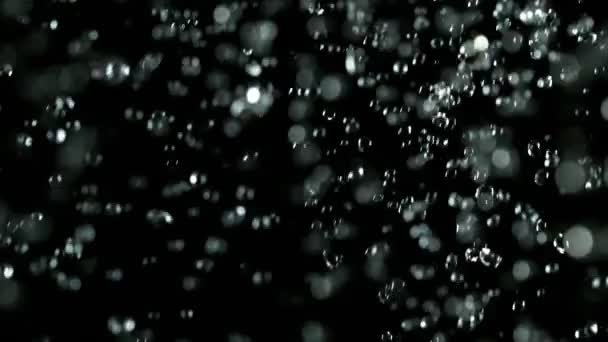 Super Slow Motion Splashing Water Drops Filmed Very High Speed — Stock Video