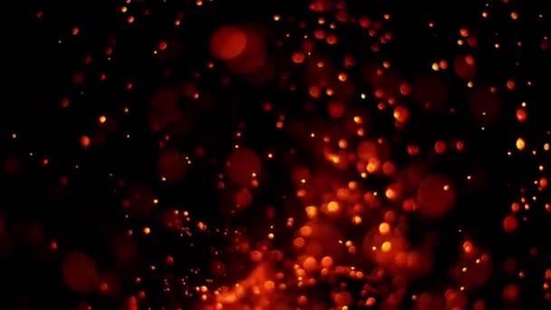 Супер Повільний Рух Вогняних Іскор Ізольовано Чорному Тлі Знімається Високошвидкісній — стокове відео