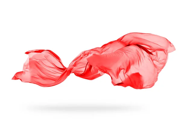 Flying piece of coloured cloth on white background — Stock Photo, Image