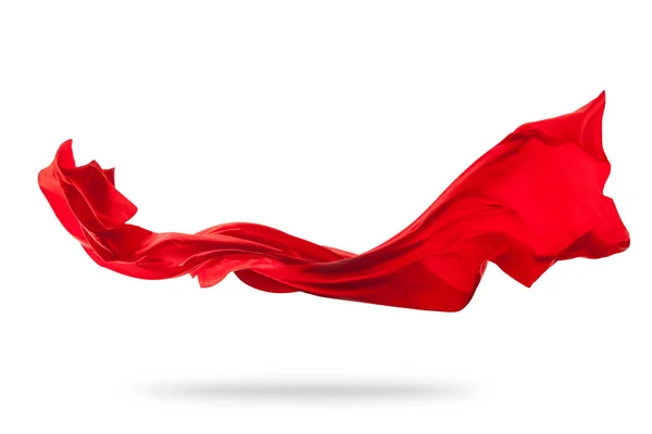 Flying piece of coloured cloth on white background — Stock Photo, Image