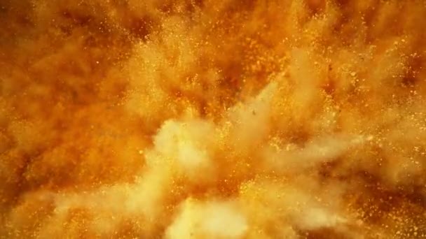 Explosion Poudre Blanc Isolé Sur Fond Noir Filmé Sur Caméra — Video