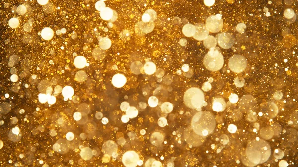 Explosion of golden glitter dots. — Stock Photo, Image