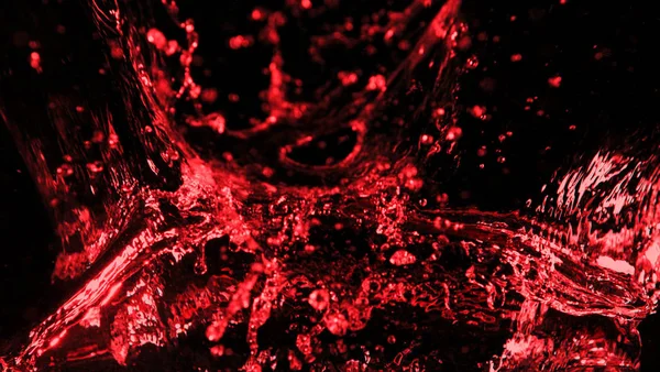 Αφηρημένο κόκκινο κρασί σχήμα της εκκίνησης σε μαύρο φόντο — Φωτογραφία Αρχείου