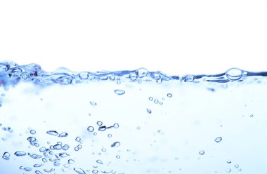 Beyaz arka planda izole su dalgası sıçraması