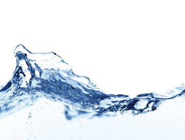 Beyaz arka planda izole su dalgası sıçraması