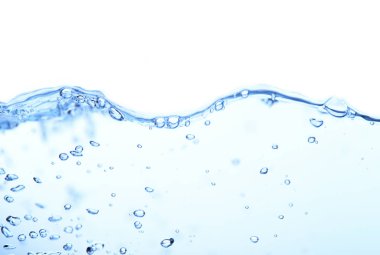 Beyaz arka planda izole su dalgası sıçraması