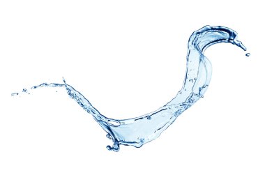 Beyaz arka planda izole su dalgası sıçraması