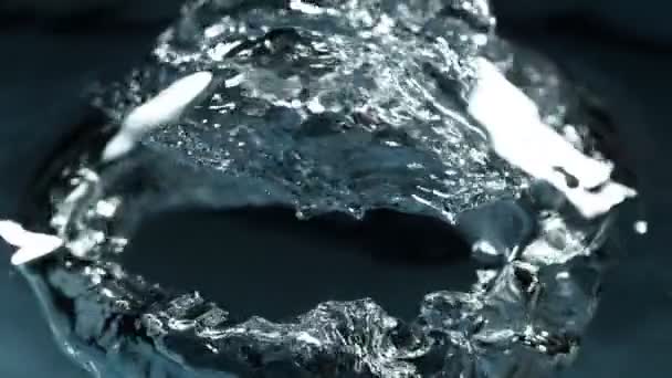 Super Slow Motion Bubbling Water Detail Filmed Very High Speed — Stock Video