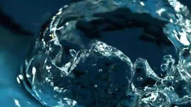 Super Slow Motion Bubbling Water Detail Filmed Very High Speed — Stock Video