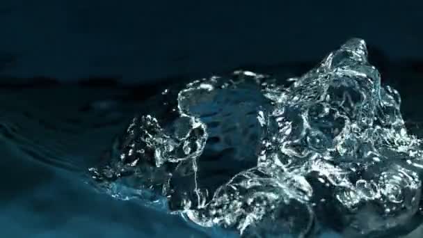 Super Slow Motion Bubbling Water Detail Filmed Very High Speed — Stock Video