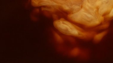 Kahve içeceği içine süt dökme süper yavaş hareket. Çok yüksek hızda sinema kamerasında çekildi