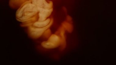 Kahve içeceği içine süt dökme süper yavaş hareket. Çok yüksek hızda sinema kamerasında çekildi