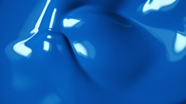 混合蓝色油漆的超慢运动 抽象背景 在高速影院相机上拍摄 1000 Fps — 图库视频影像