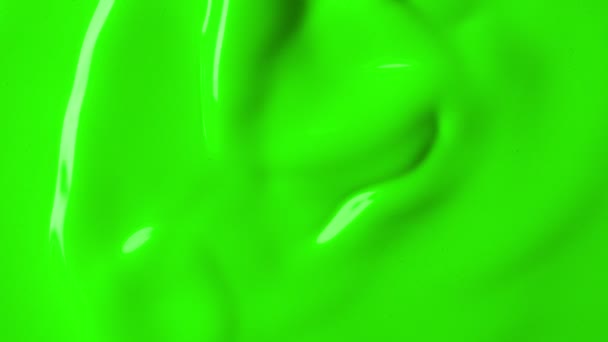 Super Cámara Lenta Mezcla Pintura Verde Fondo Abstracto Filmado Cámara — Vídeo de stock