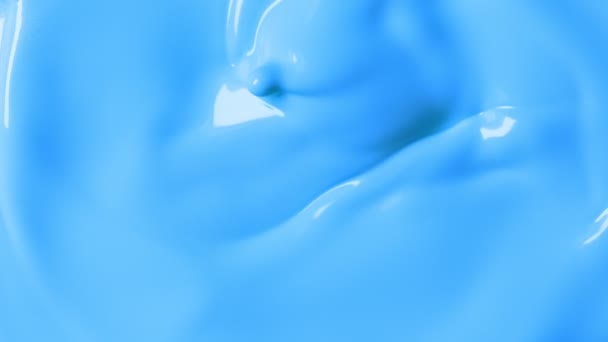 Супер Медленное Смешивание Синей Краски Абстрактный Фон Снято Камеру Высокоскоростного — стоковое видео