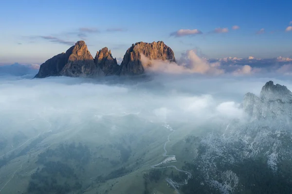 Aerial view of Grohmann spitze, Dolomites, Italy — Stock Photo, Image