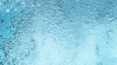 Ayrıntılı olarak köpüren su Süper yavaş hareket. Çok yüksek hızlı kamera, 1000 fps filme.