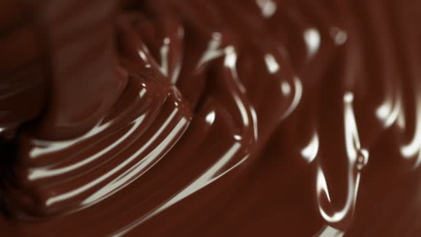 Super Slow Motion Versare Cioccolata Calda Fondente Girato Con Cinepresa — Video Stock