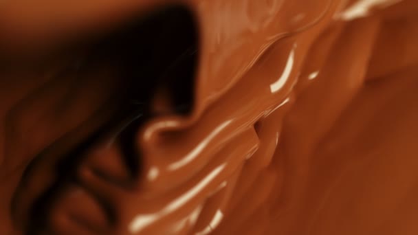 Супер Повільний Рух Наповнення Гарячого Молочного Шоколаду Знято Кінокамеру Високою — стокове відео