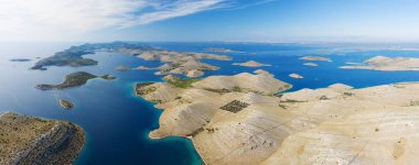 Kornati Ulusal Parkı'nın havadan görünümü, Hırvatistan