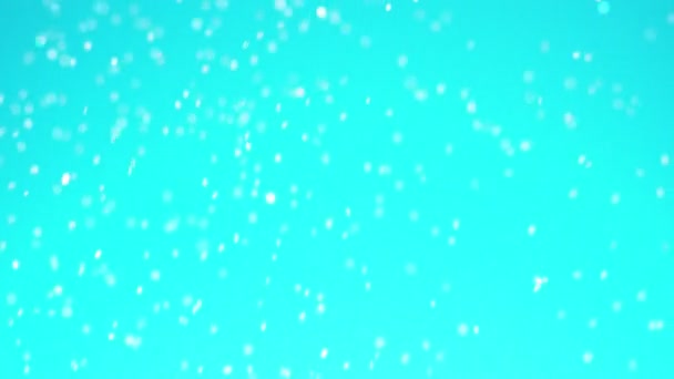Szuper Lassú Mozgás Csillogó Kék Részecskék Sekély Mélységű Fókusz Forgatták — Stock videók