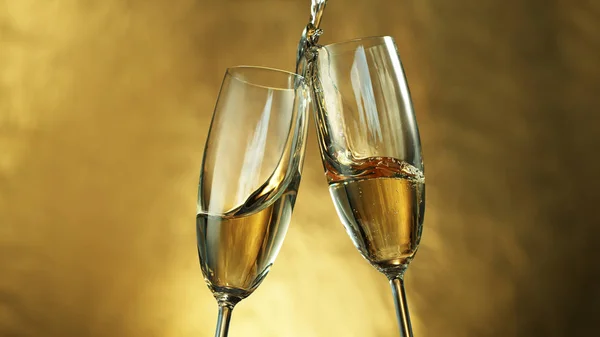 Champagne wine toast — Stock Photo, Image