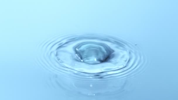 Superlångsam Rörelse Fallande Vatten Droppe Inspelning Höghastighetsbio Kamera 1000 Fps — Stockvideo