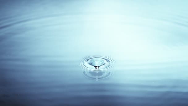 下落的水滴的超级慢动作 用高速摄像机拍摄 每秒1000帧 — 图库视频影像