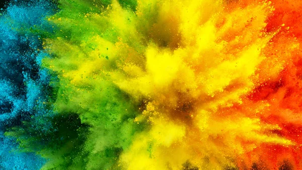 Abstract Gekleurde Poederexplosie Achtergrond Diverse Kleuren — Stockfoto
