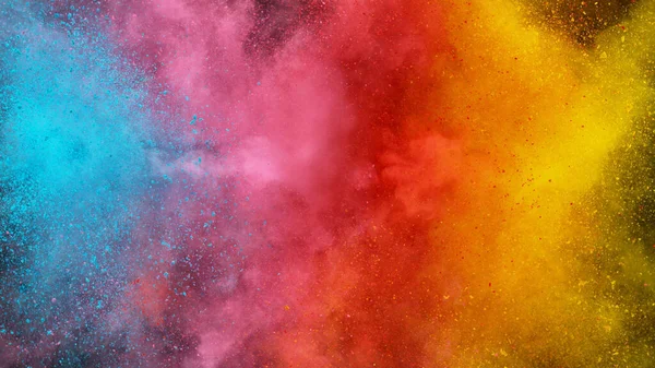 Abstract Coloured Powder Explosion Background Various Colours — Stock Photo, Image