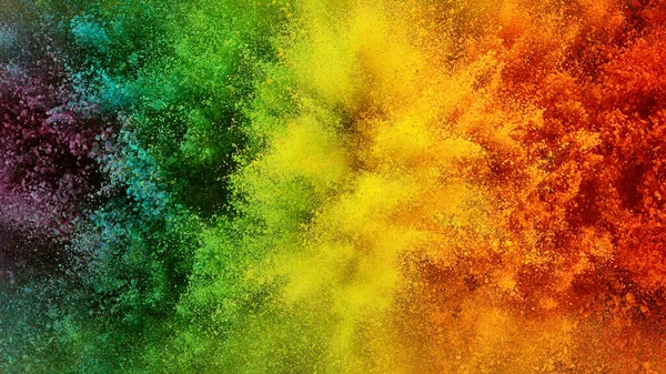 Rezumat Colorate Pulbere Explozie Fundal Diverse Culori — Fotografie, imagine de stoc