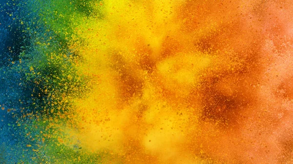 Abstract coloured powder explosion background, various colours