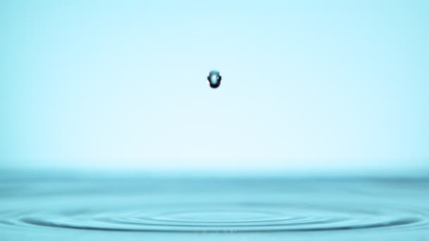 用宏观透镜拍摄的水滴的超慢速运动 用高速摄像机拍摄 每秒1000帧 — 图库视频影像