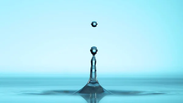 水面の水滴の詳細 マクロショット — ストック写真
