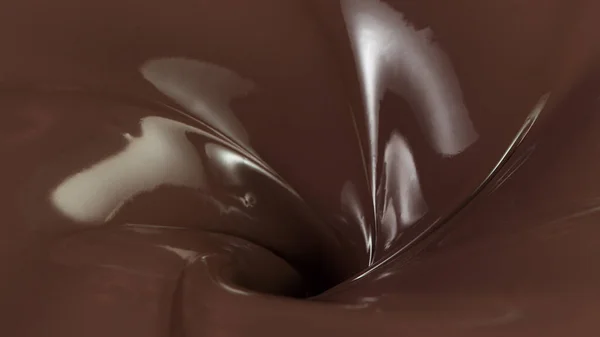 Detail Menuangkan Cokelat Panas Dengan Percikan Suntikan Makro Studio — Stok Foto