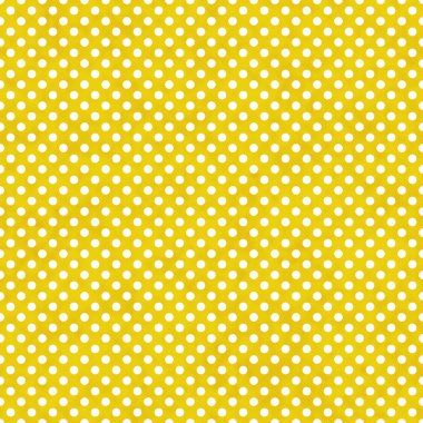 Sarı ve beyaz puantiyeli Dikişsiz desen arka plan doku ile