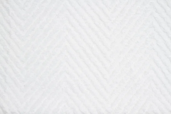 Toalha Tecido Chevron Macio Branco Com Fundo Padrão — Fotografia de Stock