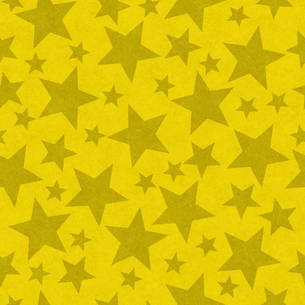 Yellow star-shape seamless pattern background with texture