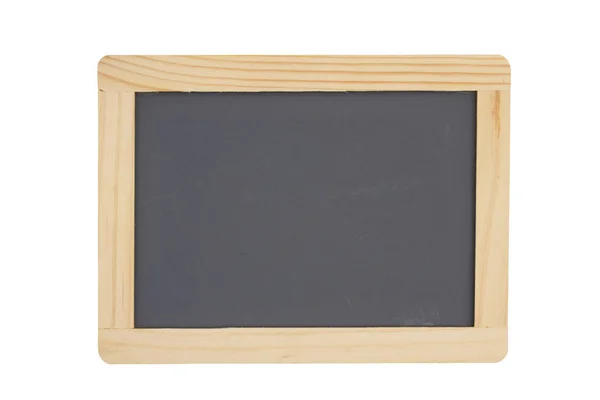 一个空白的黑板与木框架查出的白色 你可以用作一个模拟你的消息 — 图库照片