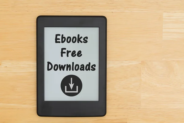 Bir Okuyucu Metin Ebooks Ücretsiz Indir Bir Masa Bir Download — Stok fotoğraf