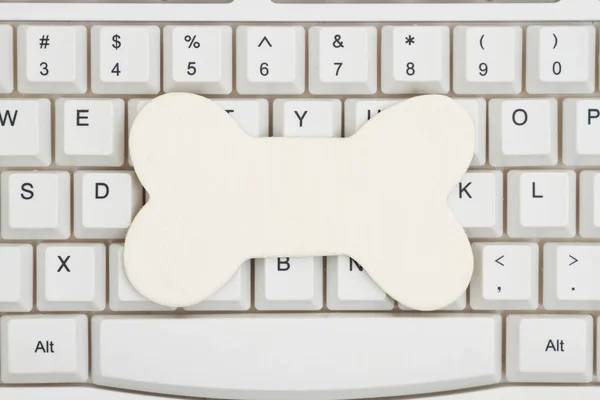 Beschaffung Von Tierbedarf Internet Eine Nahaufnahme Einer Tastatur Mit Einem — Stockfoto