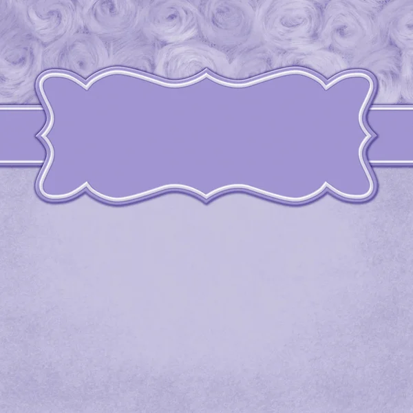 Purple Square Border Rose Plush Fabric Copy Space Your Message — Stok Foto