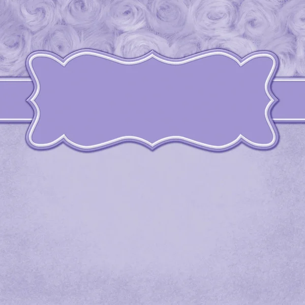 Purple Square Border Rose Plush Fabric Copy Space Your Message — Stock Photo, Image